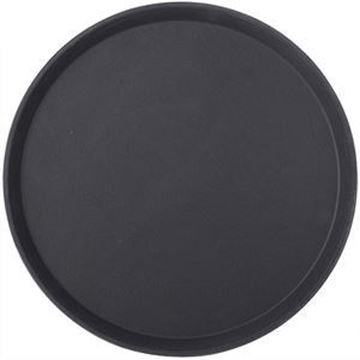 28cm/ 11" Non Slip Tray Round - Black