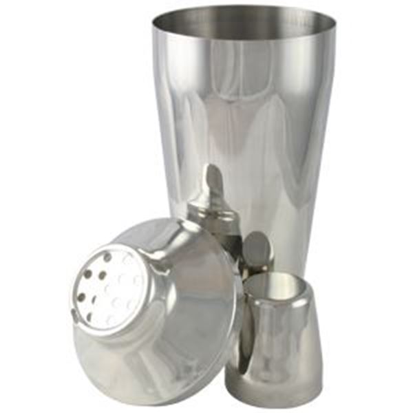 3 PIECE COCTAIL SHAKER 30oz - STAINLESS STEEL