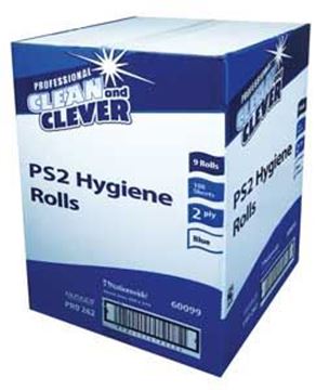 Clean and Clever PS2 Blue 2ply Hygiene Roll