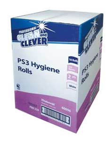 Clean and Clever PS3 White 2ply Hygiene Roll