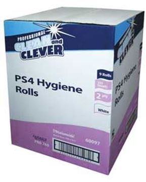 Clean and Clever PS4 White 2ply Hygiene Roll