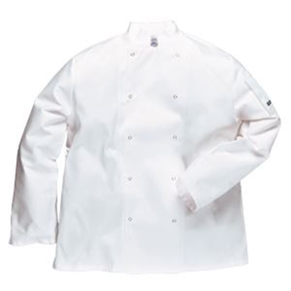 C833 CHEF'S JACKET WITH STUD FRONT
