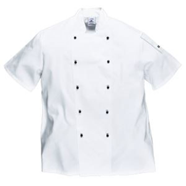 Kent Short Sleeve Chefs Jacket - White