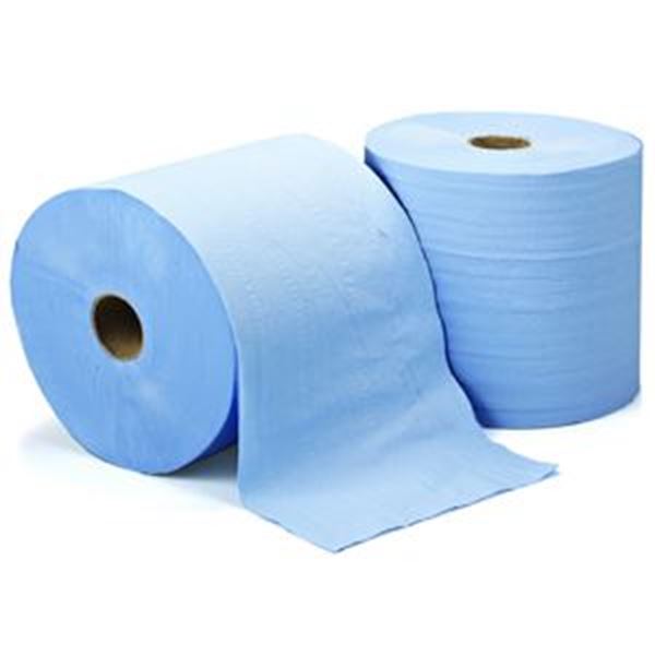 LEONARDO 2ply EMB BLUE TOWEL ROLL