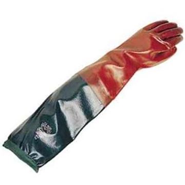 Long John Red PVC Coated Gauntlets With Integral Sleeve