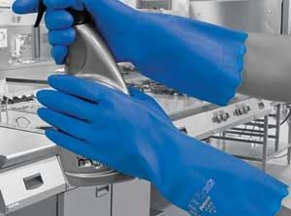 Pura Mediumweight PVC Glove - Blue Size 8