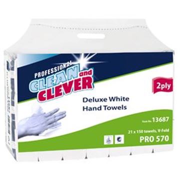 PH2 2ply DELUXE WHITE VFOLD TOWELS