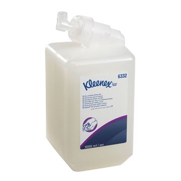 Kleenex® Hair and Body Shower Gel 6332, white, 6 x 1 Ltr (6 Ltr total)