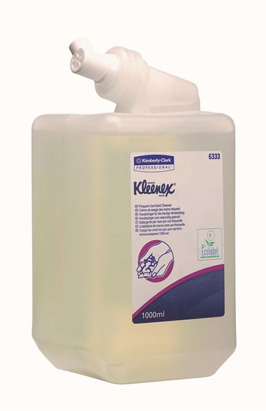 Kleenex® Frequent Use Hand Cleanser 6333,  Clear/Fragrance-Free,  6x1 Ltr (6 Ltr total)