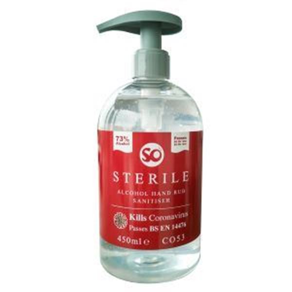 SO STERILE (450ml) ALCOHOL HAND SANITISER (Pump Bottle)