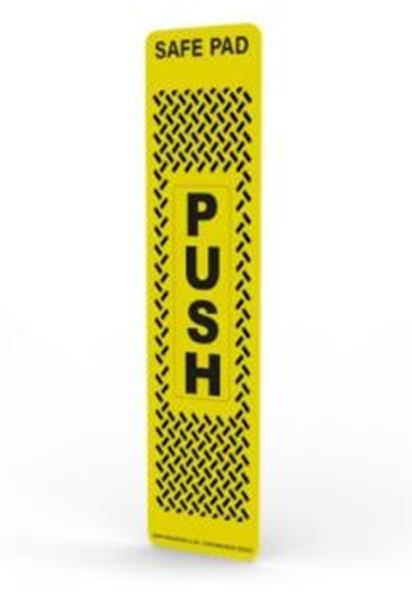 Picture of SafePad Antimicrobial Door Push Plate | Yellow