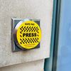 Safe Pad Circular Antimicrobial Push Button Cover on wall