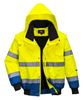 Picture of Hi Vis Contract Bomber Jacket - Yellow/Navy