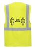 Picture of Hi-Vis Executive Waistcoat 2m Social Distance - Yellow