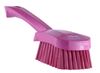Ideal for removing stubborn dirt from conveyor belts, production lines, machinery and food preparation surfaces, this Washing Brush features a short, ergonomic handle for easy and effective daily cleaning.