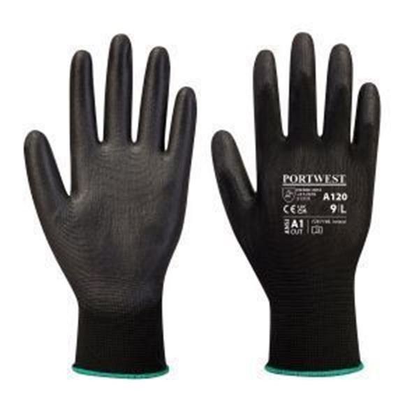 Nylon PU Palm Glove - Black