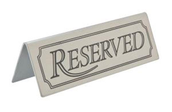 Picture of Reserved Table Sign - Stainless Steel