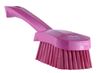 Picture of 9.5" / 270mm Vikan Washing Brush with Short Handle Hard - Pink