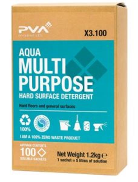 Picture of 1x100 PVA Soluble Hard Surface Cleaner Aqua Sachets (for buckets)