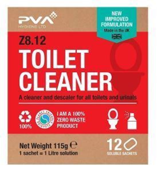 1x12 PVA Soluble Toilet Cleaner & Descaler Sachets