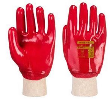 Picture of PVC Knitwrist Glove - Red Large/Size 9