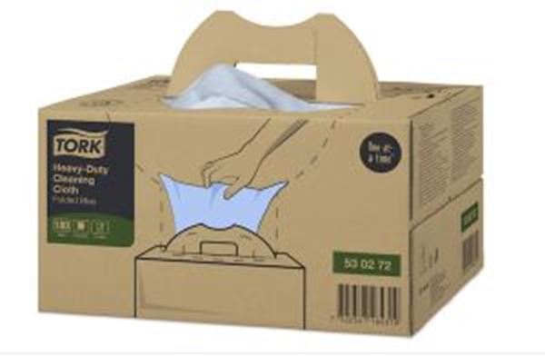 Picture of Tork H/Duty Cleaning Cloth Handy Box 180 Sheet W7BLUE