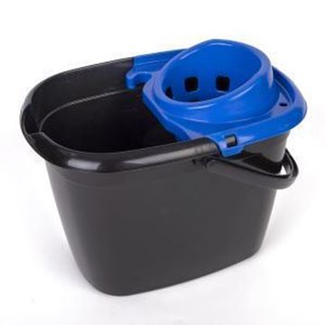 14lt Economy Mop Bucket with Blue Coloured Wringer