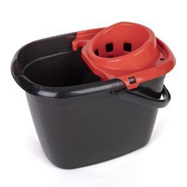 14lt Economy Mop Bucket with Red Coloured Wringer