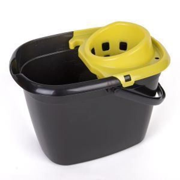 14lt Economy Mop Bucket with Yellow Coloured Wringer