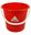 8lt LUCY Graduated Bucket - Red