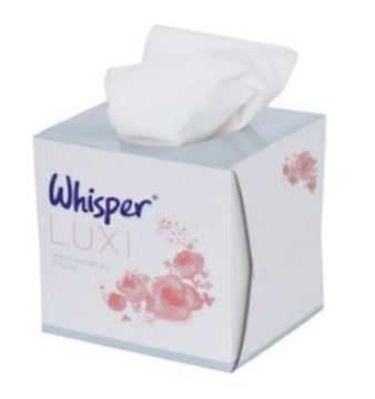 Picture of 24x70sh Whisper 2ply White Cube Facial Tissues