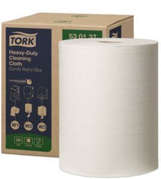 Tork HDuty Cleaning Cloth Roll x280sh - White W1 W2 W3