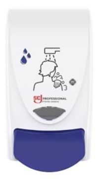 Picture of 1lt Deb Shower Dispenser - White Blue Button