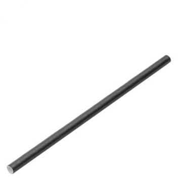 Picture of x250 12.5cm/ 5" Memphis Paper Sip Straws  (5mm bore) - Black