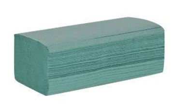 Essentials Green 1ply ZFold Hand Towels x3000 - (240x230mm)