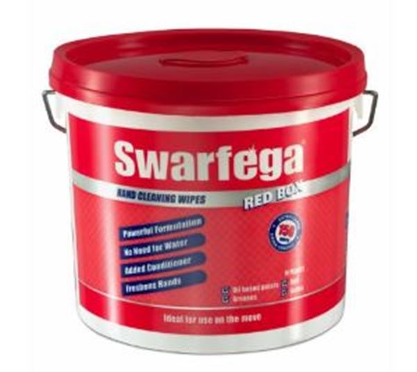 Picture of 4x150wps Swarfega Rex Box Wipes - Heavy Duty Wipes to remove oil & grease