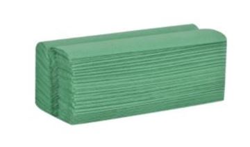 Picture of Essentials 1ply CFold Towel x2880 - GREEN 100% Recycled