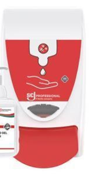 1lt Deb Hand Sanitiser Dispenser - White/Red Button