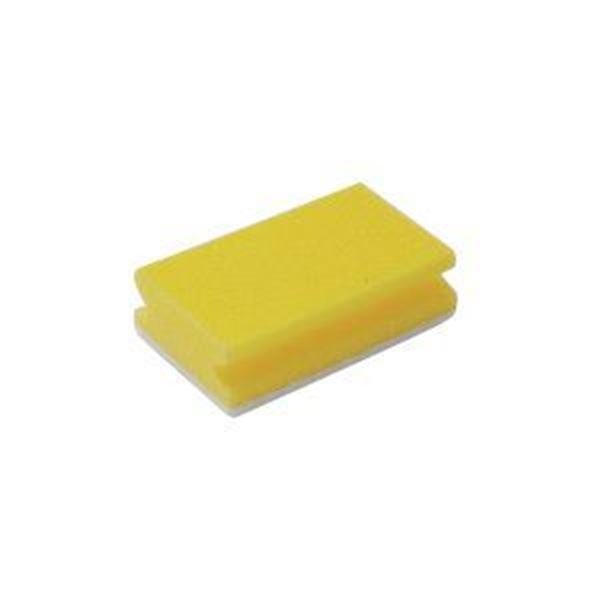 Non-Scratch Finger Grip Sponge Scourer - Yellow