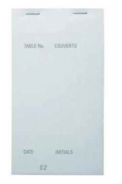 Picture of x50 Duplicate Carbonless Waitress Pads 89x165mm