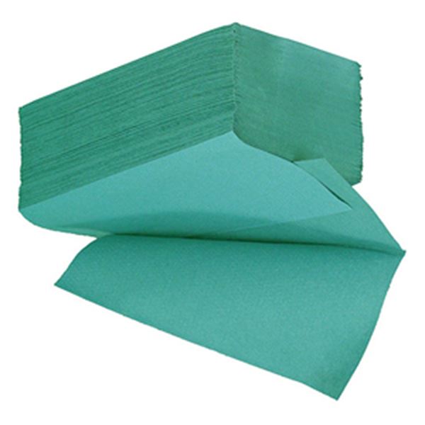Picture of Essentials 1ply Green VFold Hand Towels x3510 (230x187mm)