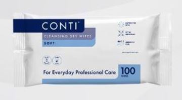 x100 Conti Cleansing Dry Wipe - Soft Large (32x28cm) (32gsmPPV)