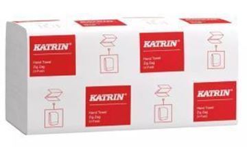 x5000 Katrin Basic 1ply VFold Hand Towels - Natural White 23x23cm
