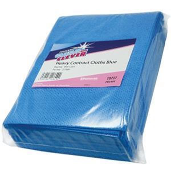 Clean & Clever Heavyweight CONTRACT Cloths 48x39cm - Blue