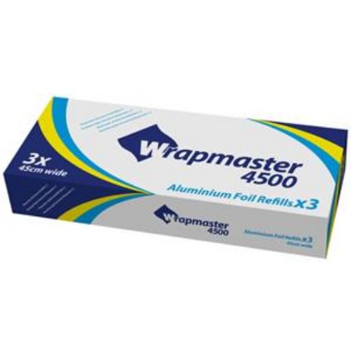 Picture of x3 45cm/ 18" x90m Aluminium Foil Refill Wrapmaster 4500