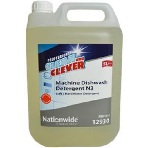 Picture of 2x5lt Clean & Clever Machine Dishwash Detergent N3 (Soft/Hard Water) 