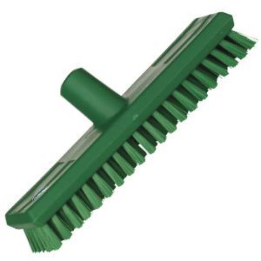 Picture of 27cm/ 11" Vikan Deck Scrub Waterfed Stiff - Green