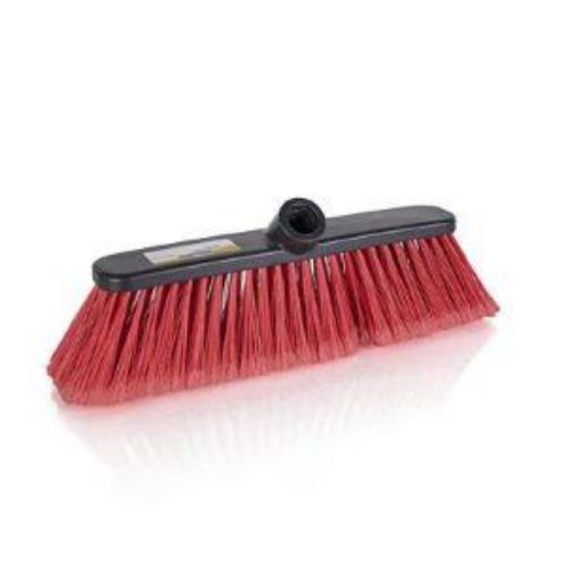 Picture of 30cm/ 12" Economy Brush Head Soft - Red/Grey 