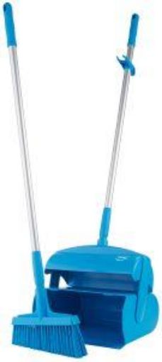 Picture of Vikan 35cm Lobby Dustpan & Broom Medium - Blue