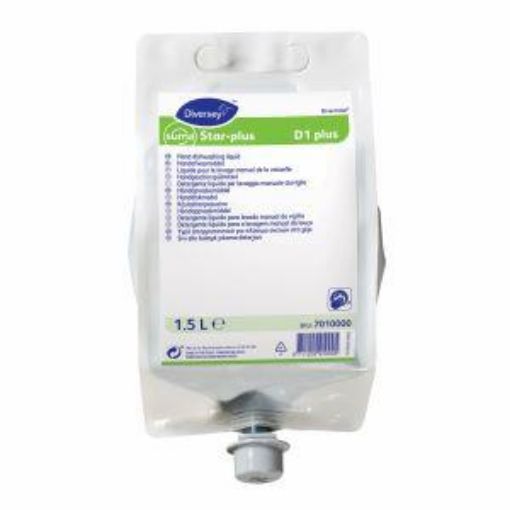 Picture of * Suma Star D1 Plus Conc. 1.5lt Pouch Detergent Pouch (Up to 300 sinks per Pouch)
